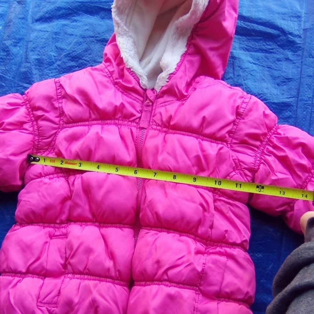 Old Navy Pink Puffer Jacket with Hood
